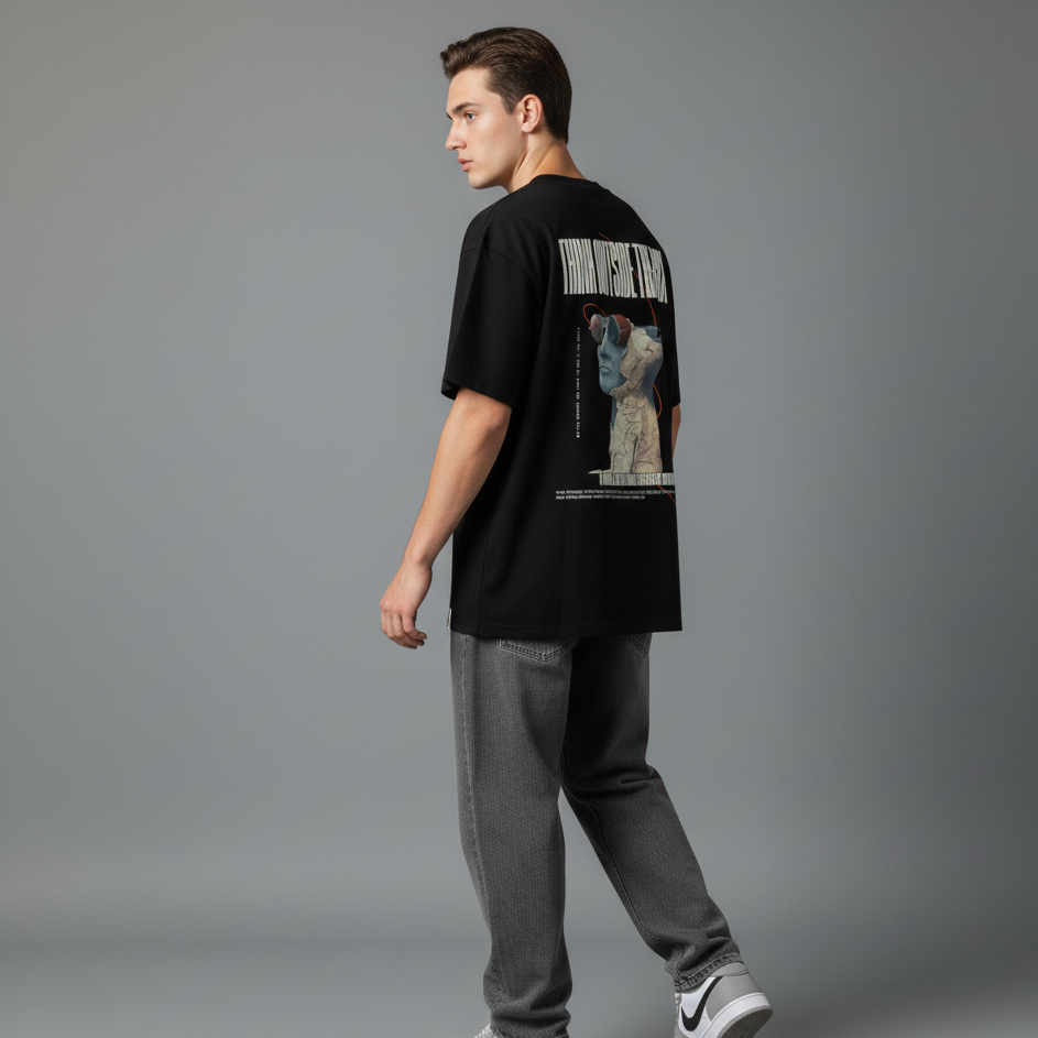 Think Outside The Box: Self Motivation: Unisex Oversized Smockey Tee