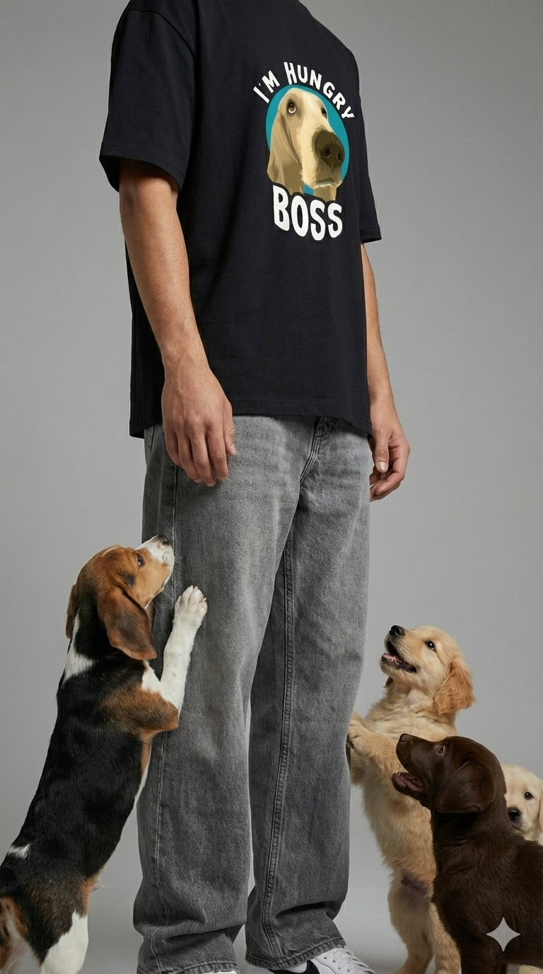Hungry Dog : Animal Love : Oversized Smockey Tee Unisex