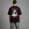 Deep Shark Fear: The Shark: Unisex Oversized Smockey Tee