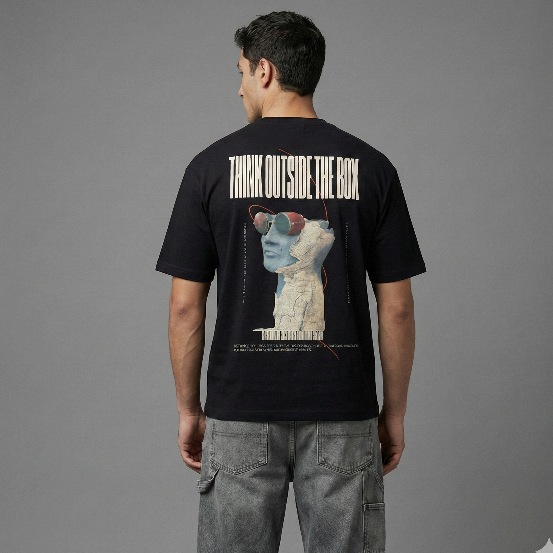 Think Outside The Box: Self Motivation: Unisex Oversized Smockey Tee