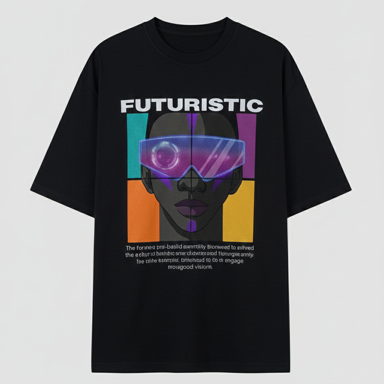 Futuristic Unisex Oversized Smockey Tee