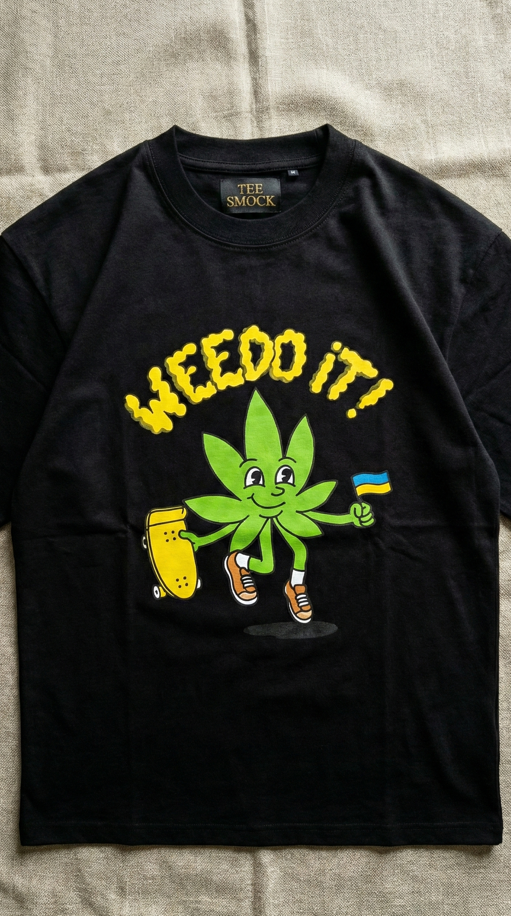WeeDo IT MAN Black Oversized Smockey Tee