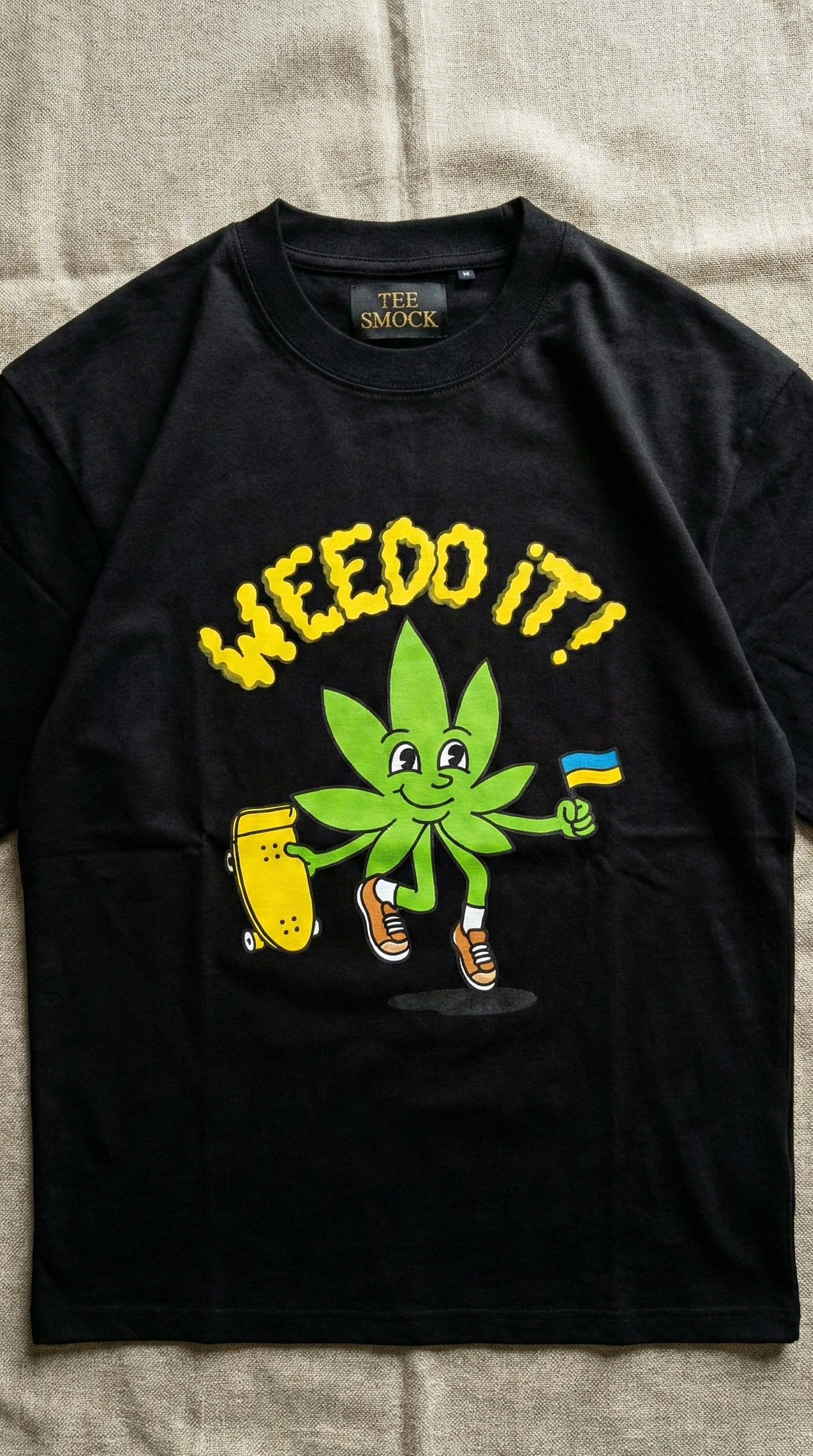 WeeDo IT MAN Black Oversized Smockey Tee