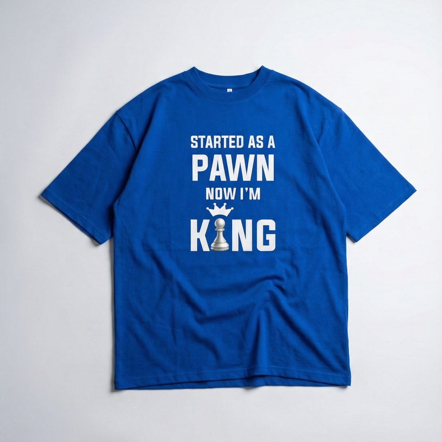 Pawn's King: The Chess: Oversized Royal Blue Smockey Tee