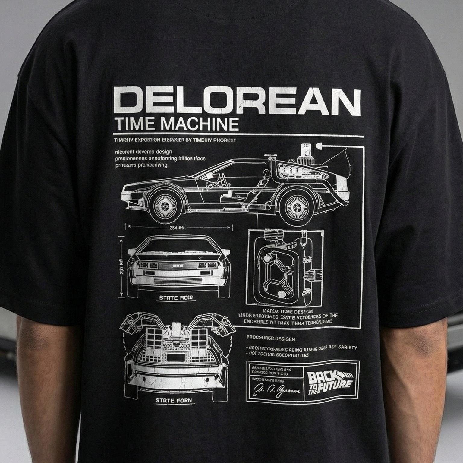 Delorean: SuperCar:  Oversized Smockey Tee