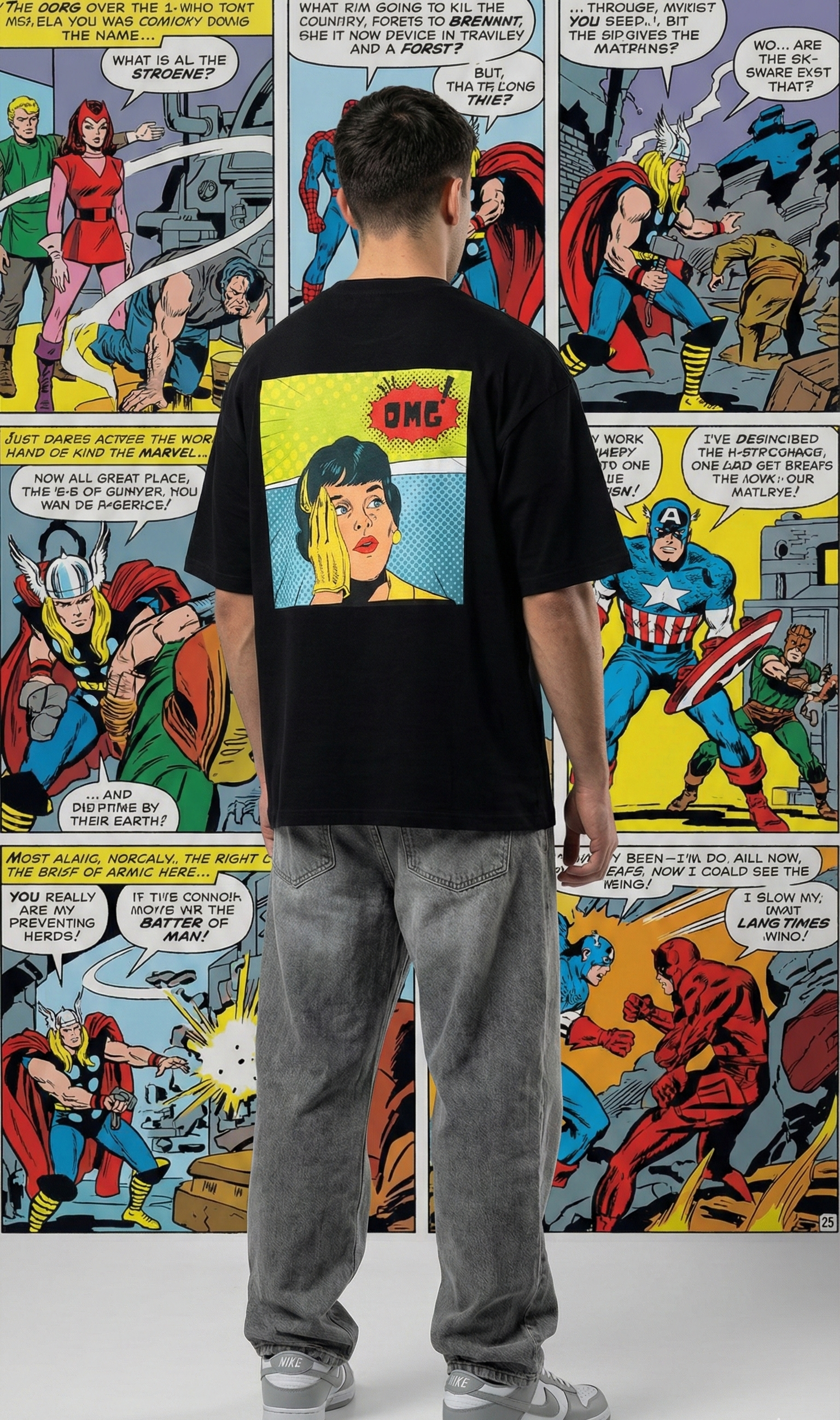 OMG : Superheroine : Oversized Smockey Tee Unisex