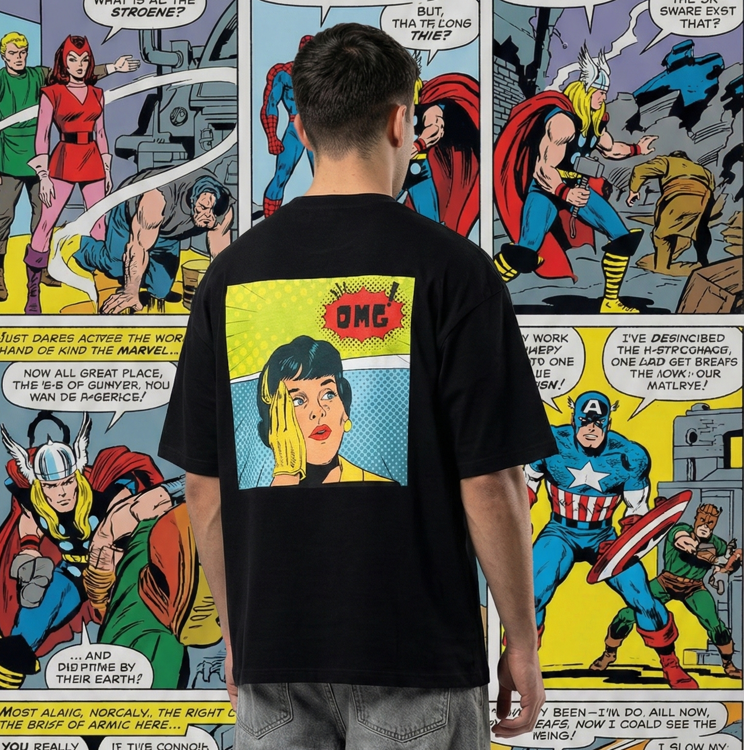 OMG : Superheroine : Oversized Smockey Tee Unisex