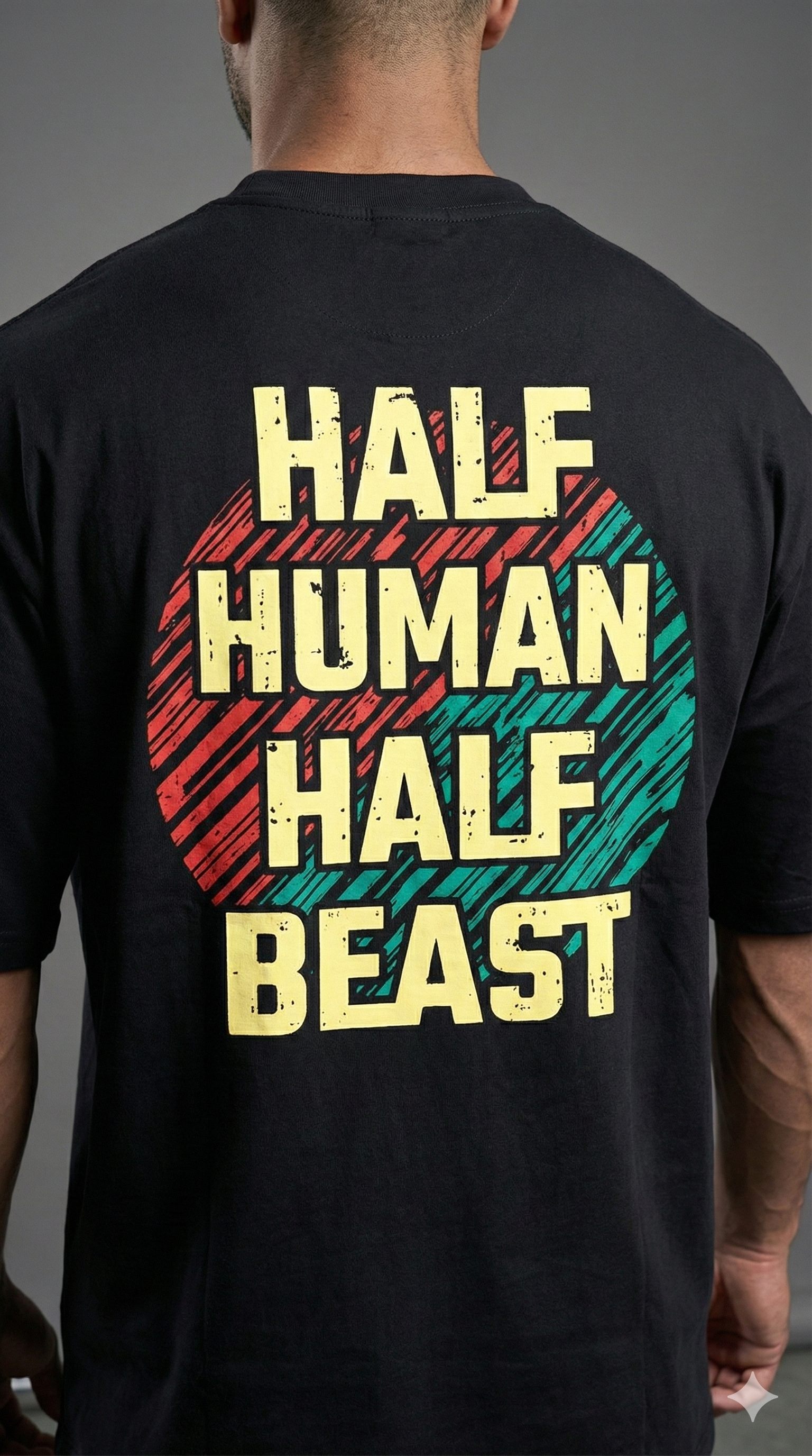 Half Human Half Beast : Gym Wear : Oversized Smockey Tee