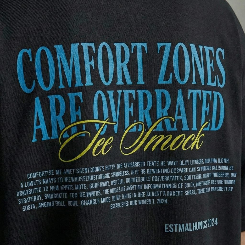 Comfort Zones Are Overrated : In House Tee Smock: Oversized Smockey Tee: Unisex