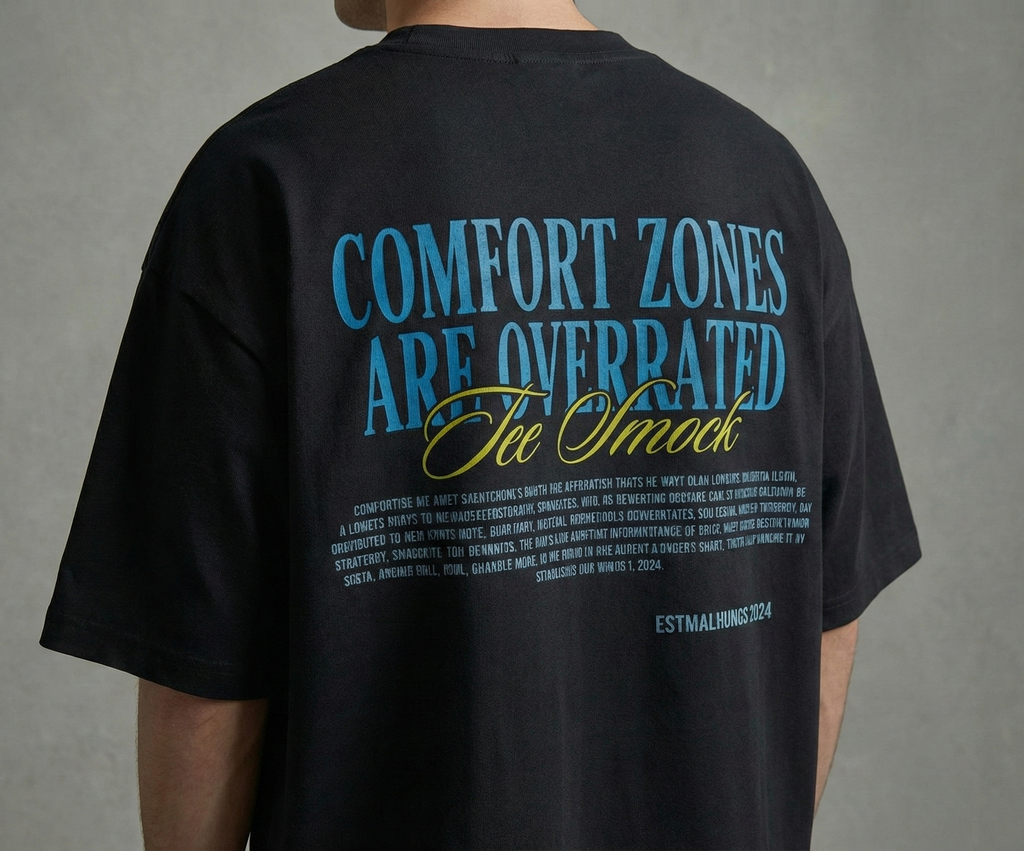 Comfort Zones Are Overrated : In House Tee Smock: Oversized Smockey Tee: Unisex