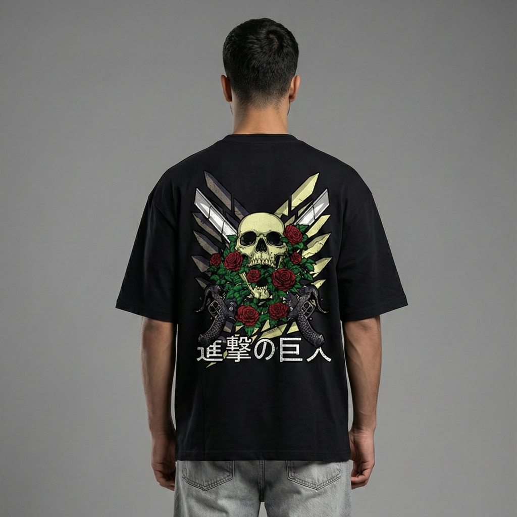 Skull Guns & Fool:  Oversized Smockey Tee Unisex