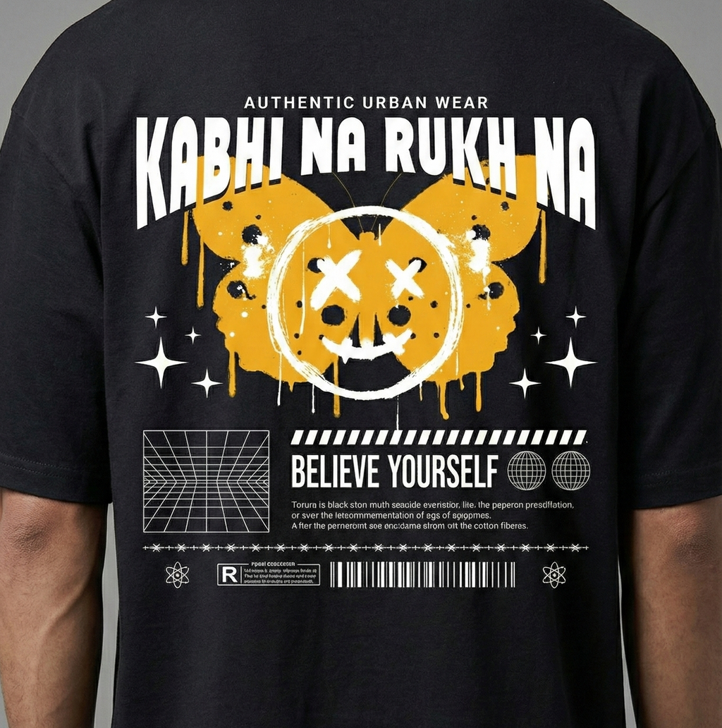 Kabhi Na Ruk Na : Bakaiti : Oversized Smockey Tee Unisex