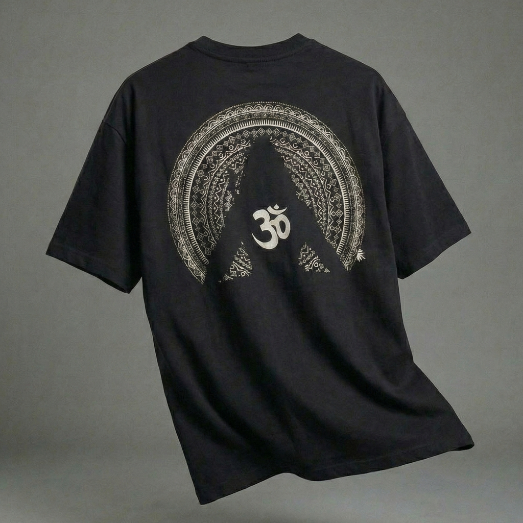 Aum Shiva : Lord Shiva Black Oversized Smockey Tee