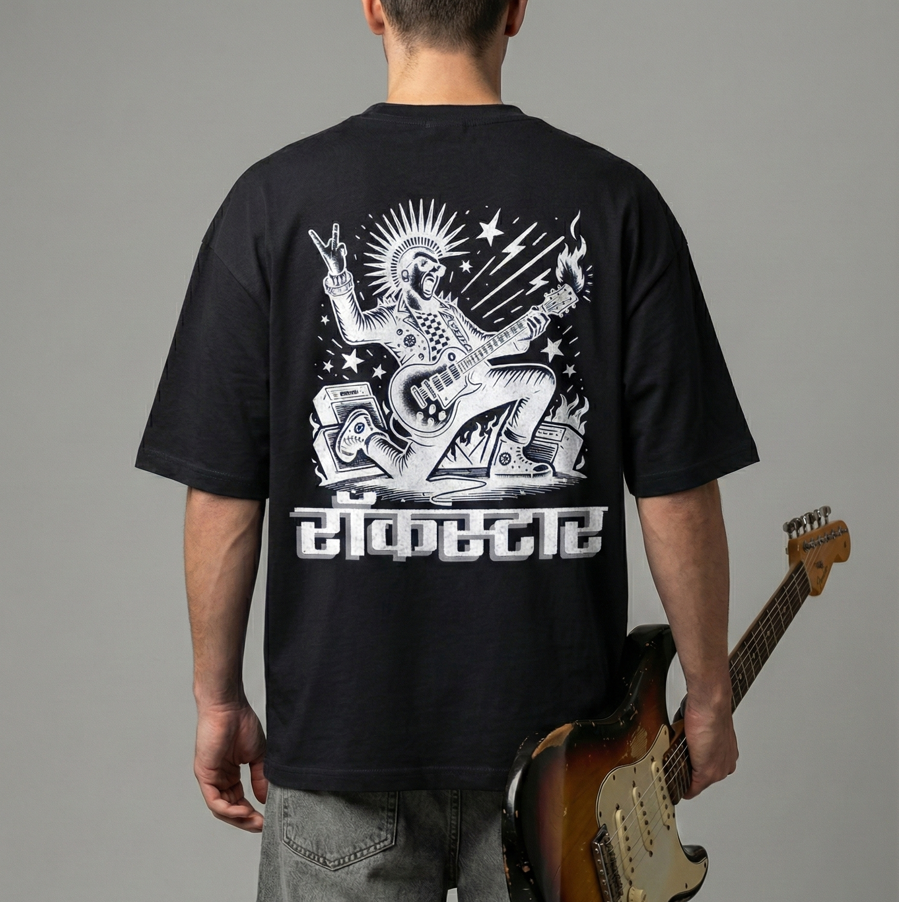 ROCKSTAR : HINDI: Oversized Smockey Tee