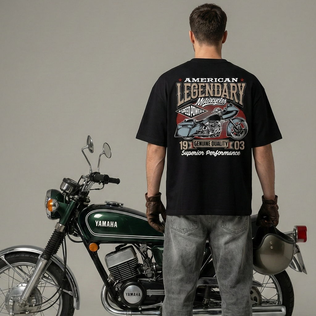 American Legandary Motorcycle: Oversized Smockey Tee