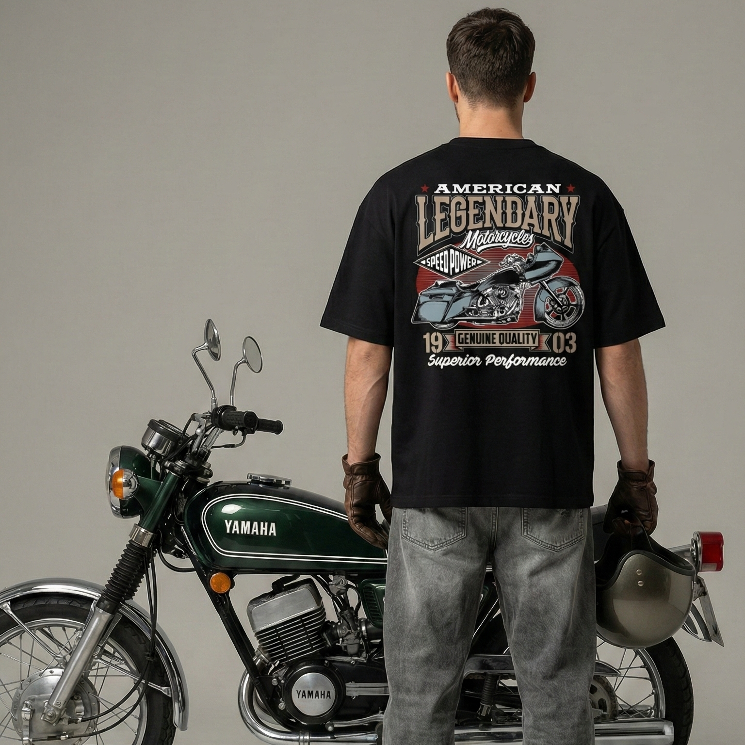 American Legandary Motorcycle: Oversized Smockey Tee