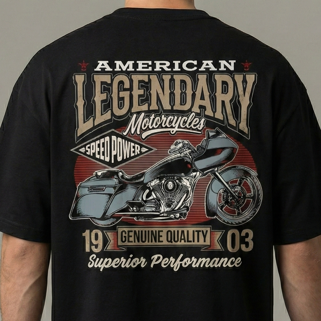 American Legandary Motorcycle: Oversized Smockey Tee