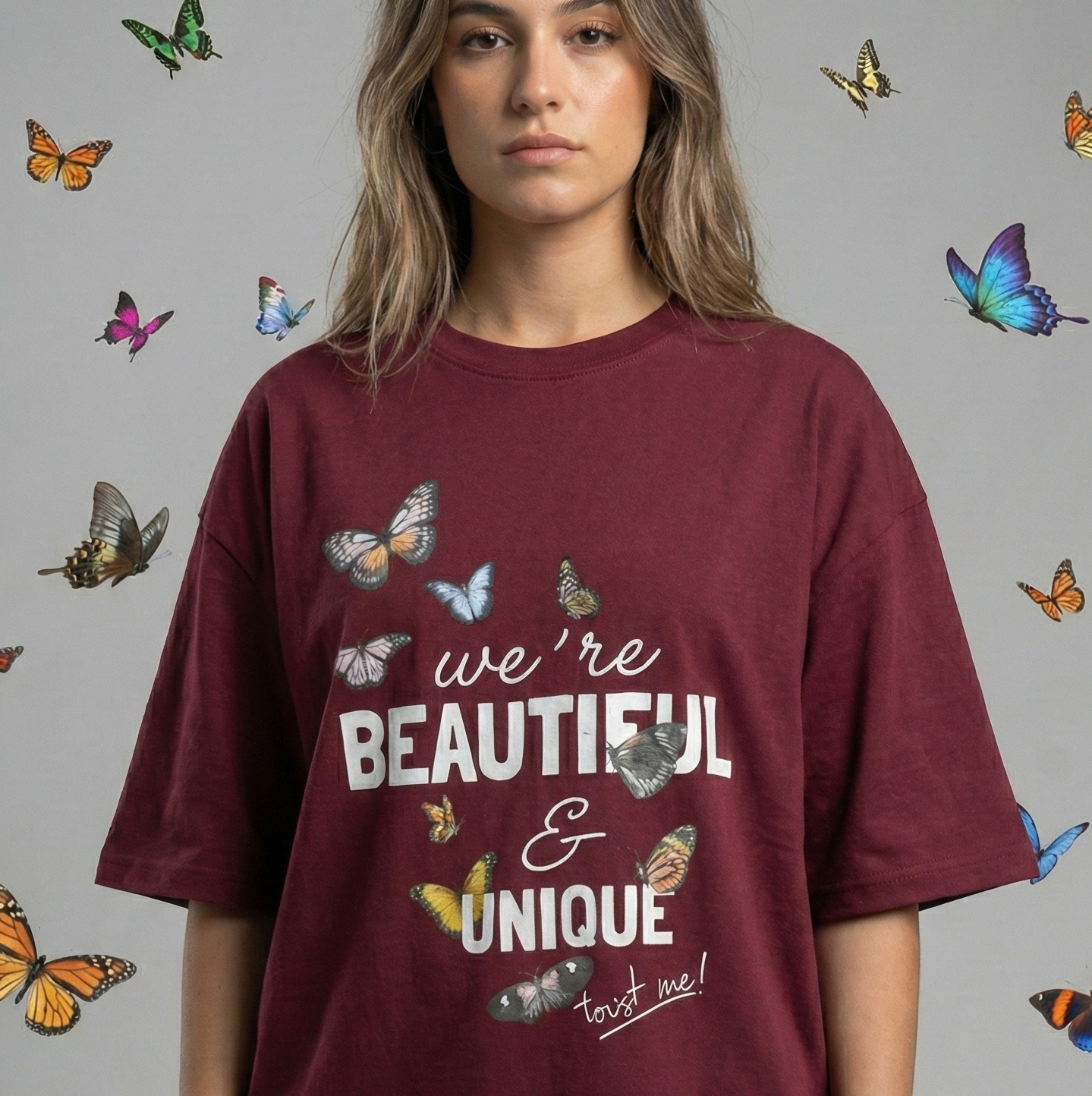 We're BEAUTIFUL & Unique v: Self Motivation: Oversized Smockey Tee