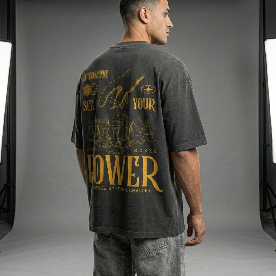 SEE YOUR POWER:Oversized Smockey Tee