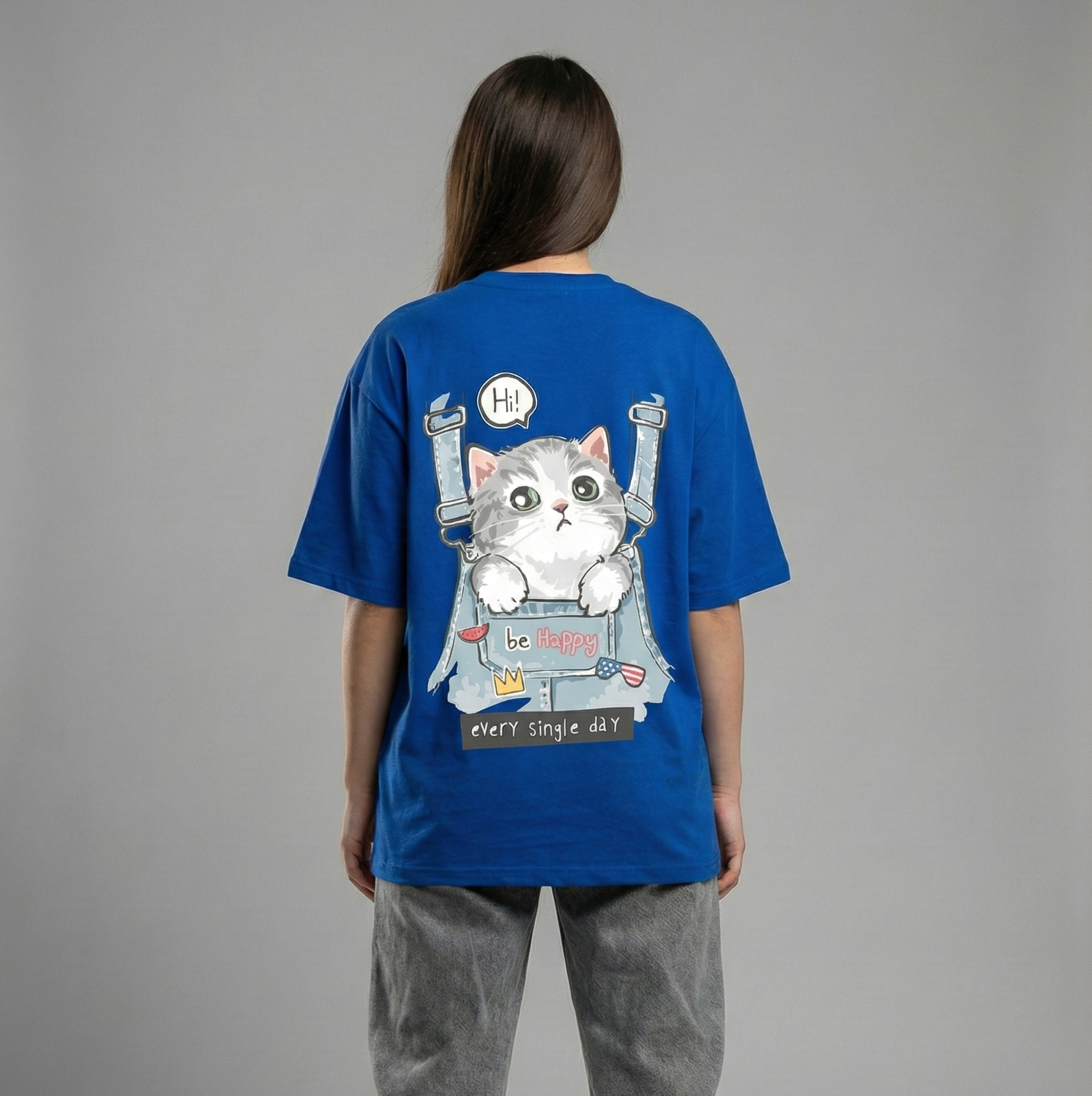Cute Kitten : Oversized Smockey Tee