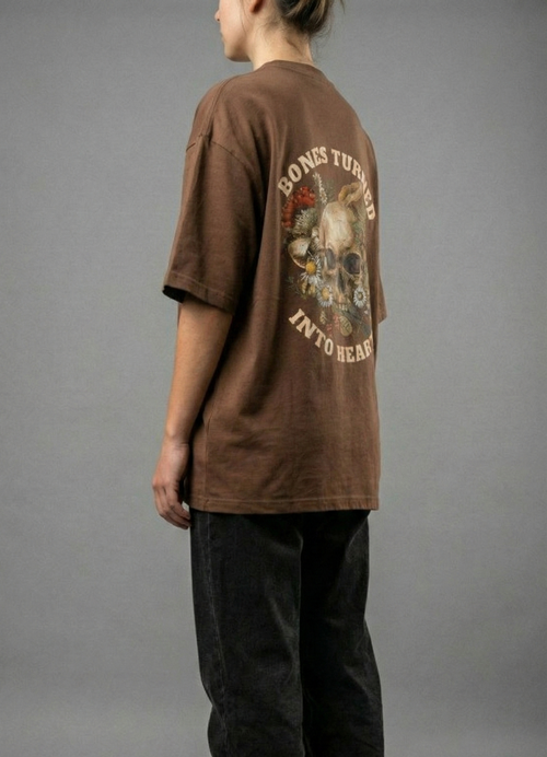 Bones Turned into Hearts : Oversized Smockey Tee