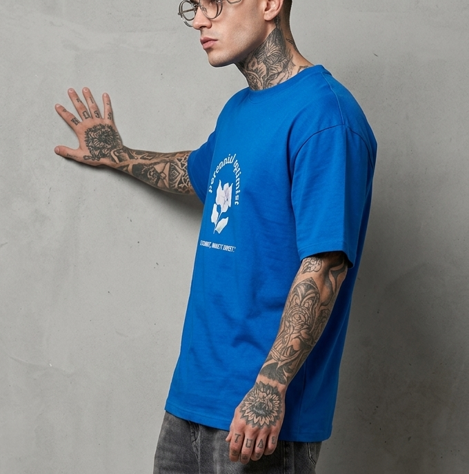Flowery : Oversized Smockey Tee
