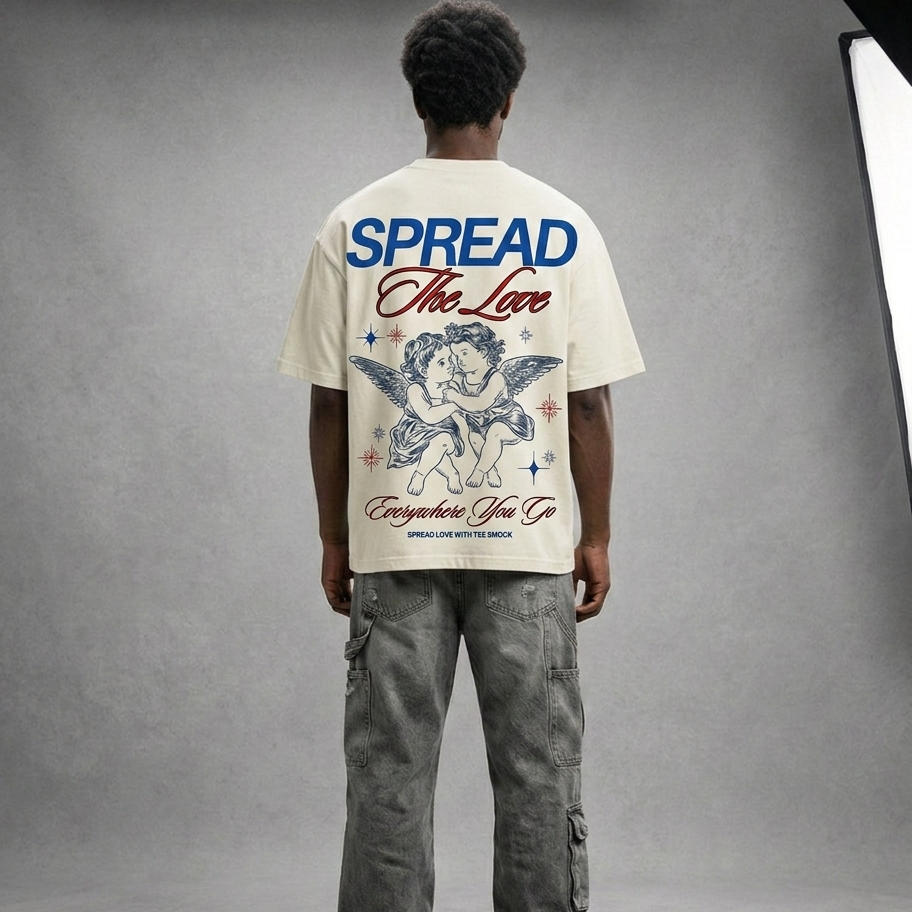 Spread Love TS : Oversized Smockey Tee