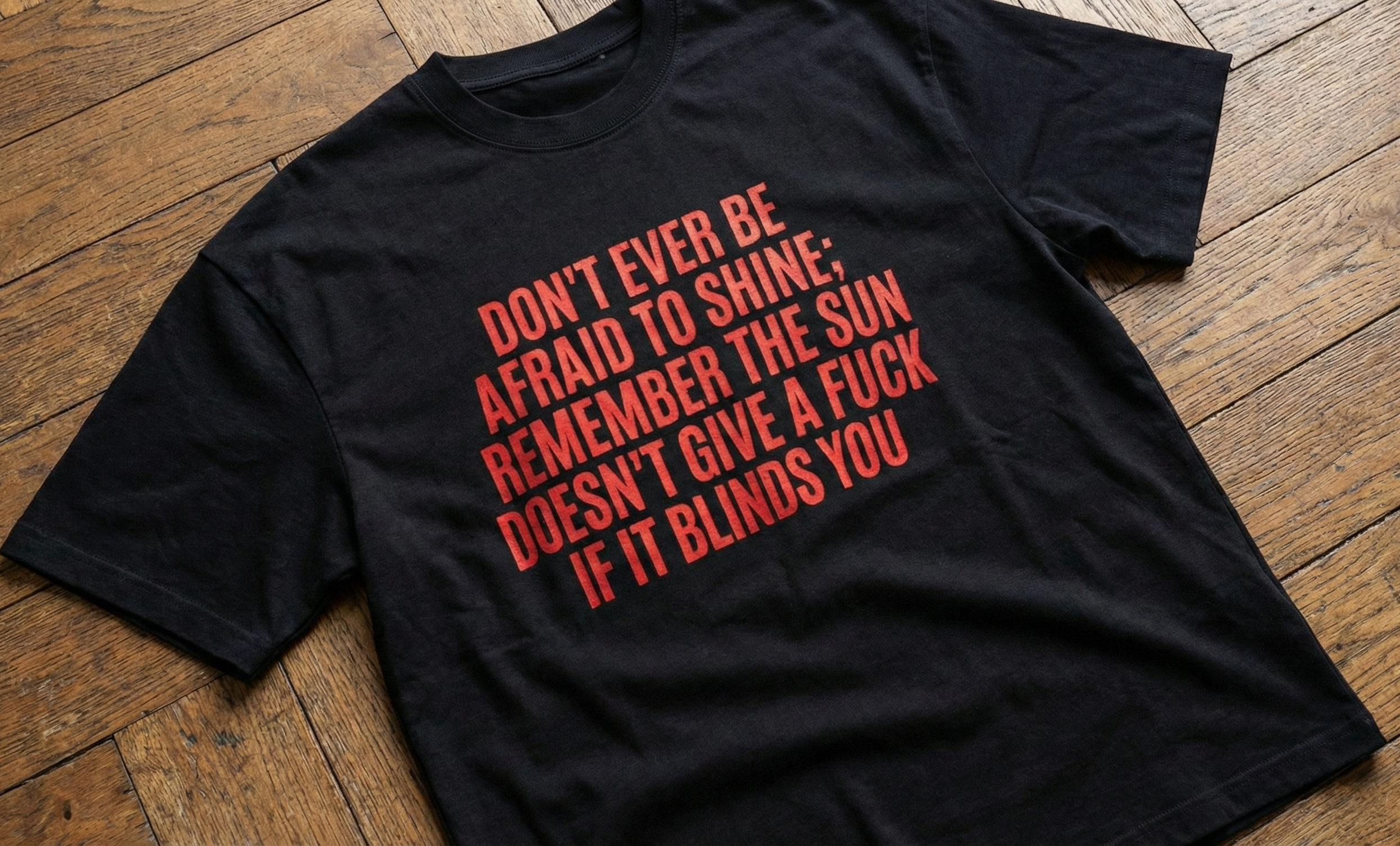 The Sun Doesn't Given an F: Oversized Smockey Tee