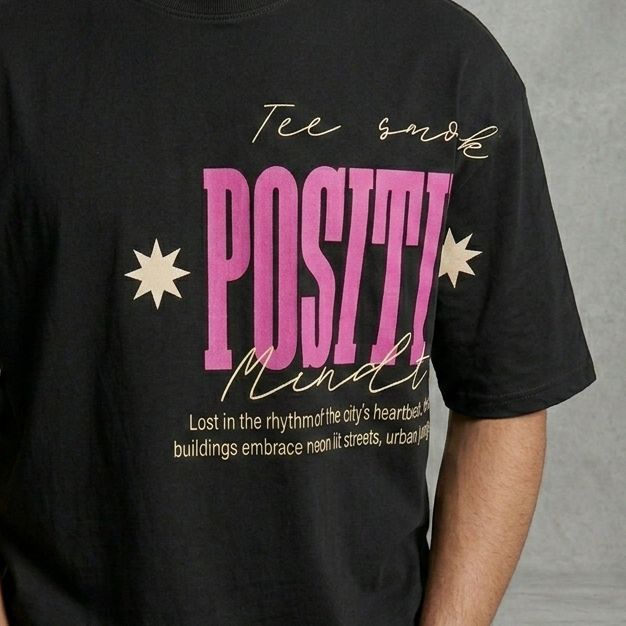 POSITIVITY HALF PRINT OS FIT: Unisex