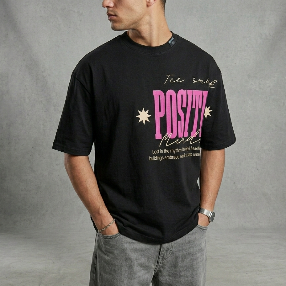 POSITIVITY HALF PRINT OS FIT: Unisex