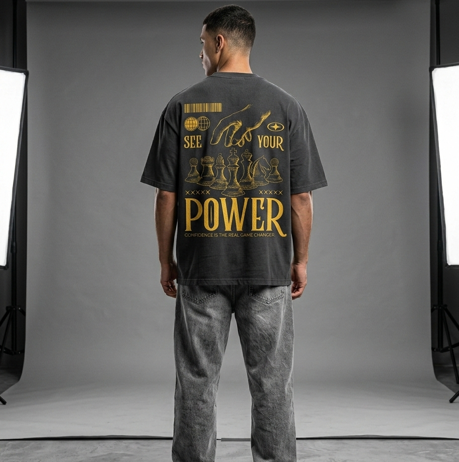 SEE YOUR POWER:Oversized Smockey Tee