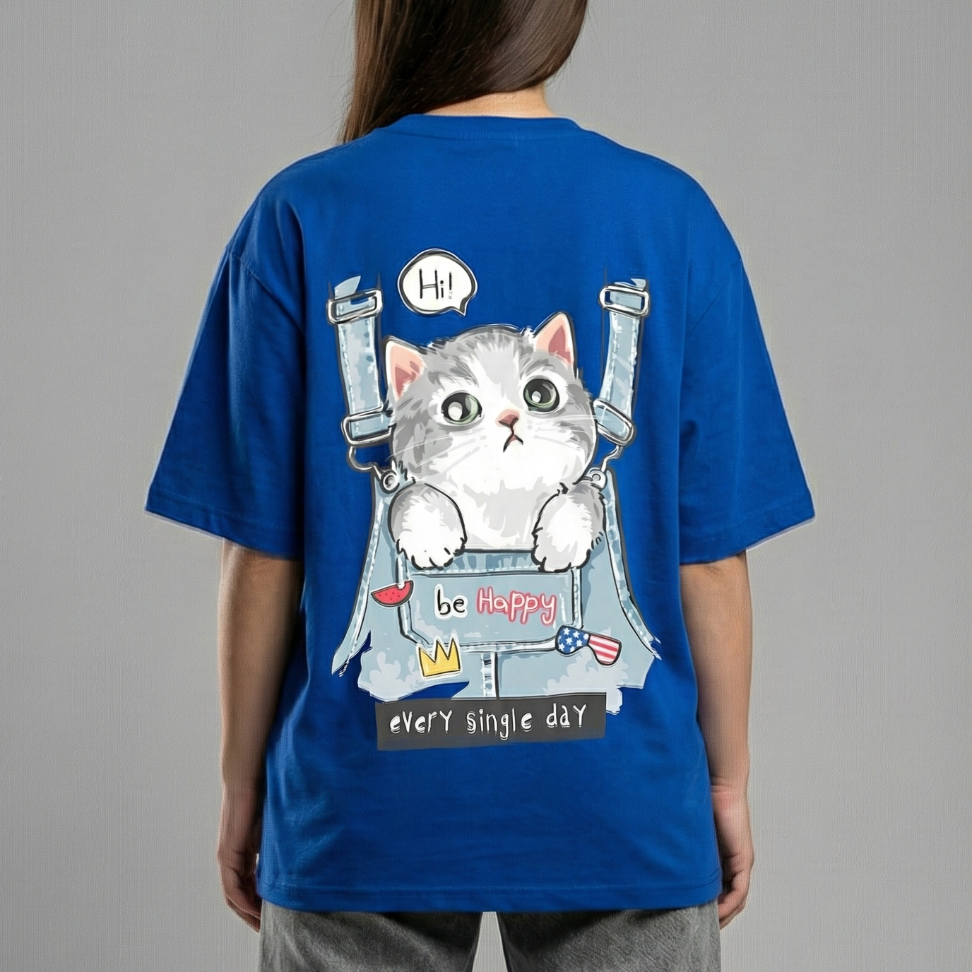 Cute Kitten : Oversized Smockey Tee