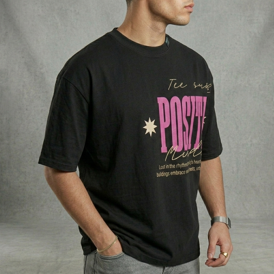 POSITIVITY HALF PRINT OS FIT: Unisex
