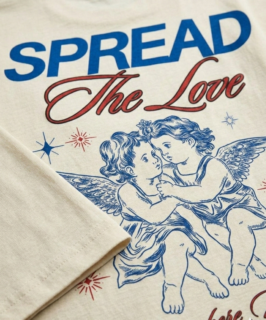 Spread Love TS : Oversized Smockey Tee