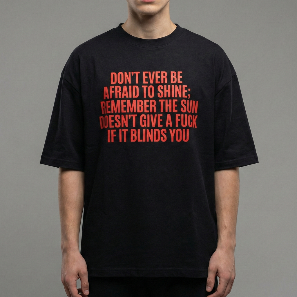 The Sun Doesn't Given an F: Oversized Smockey Tee