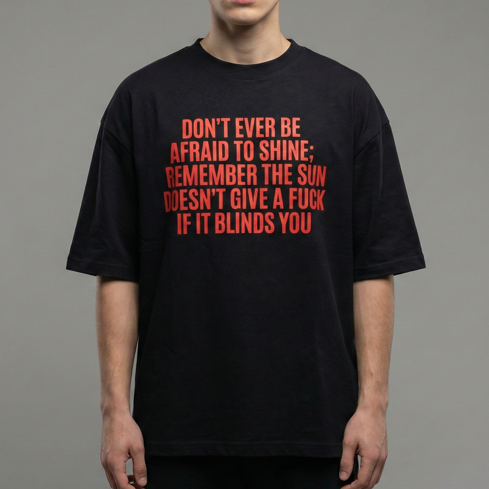 The Sun Doesn't Given an F: Oversized Smockey Tee