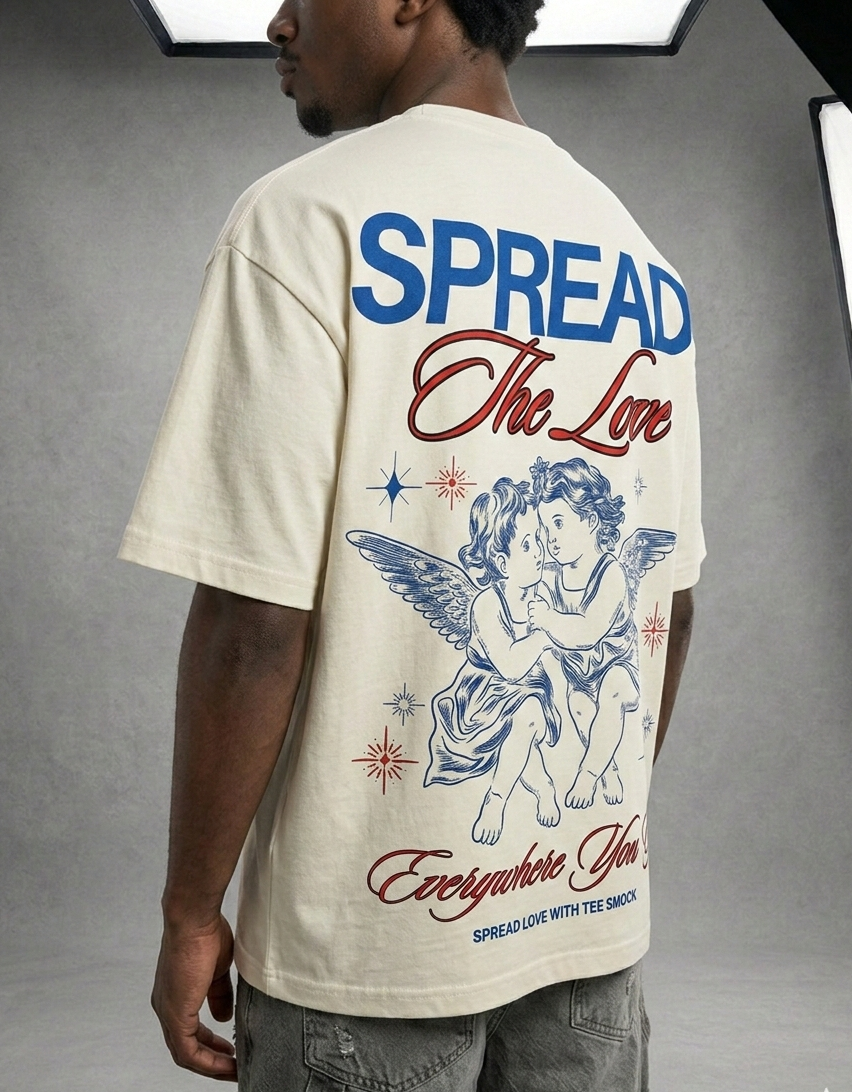Spread Love TS : Oversized Smockey Tee